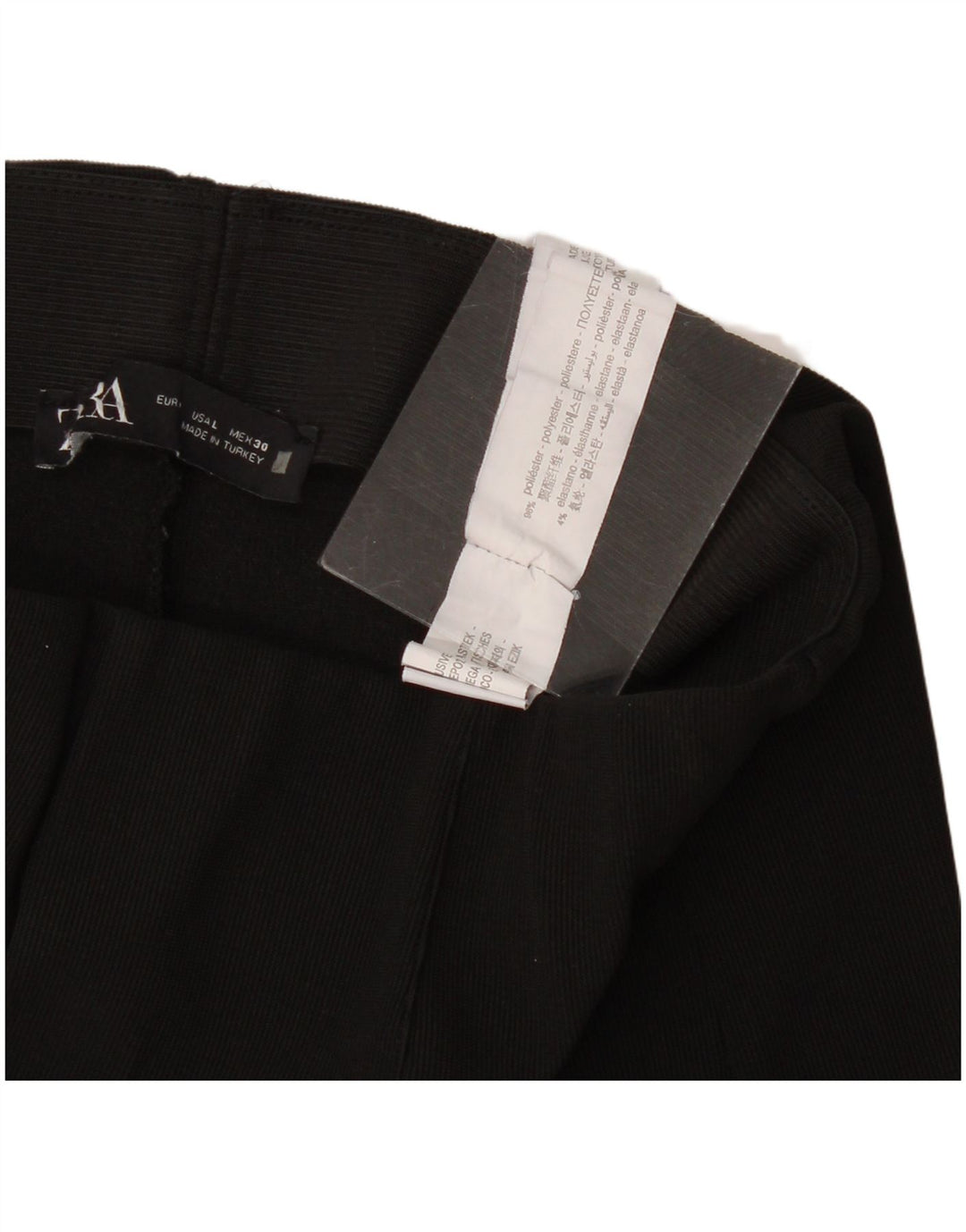 Zara Womens Flare Casual Trousers Large W32 L26 Black Polyester