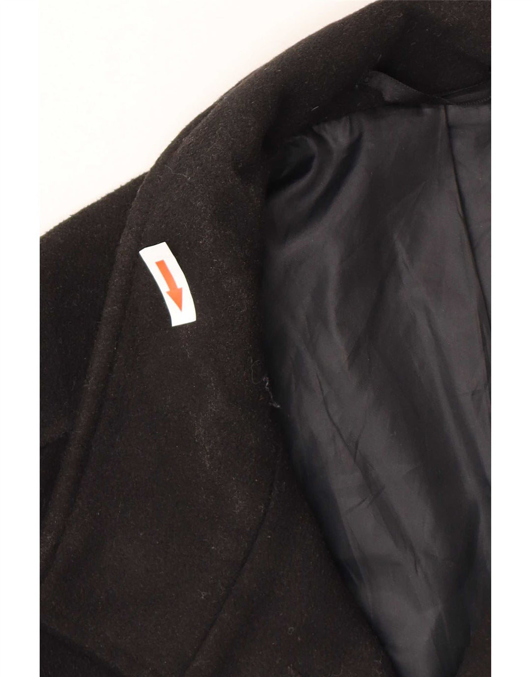Marks & Spencer Mens Standard Overcoat UK 36 Small Black Polyester