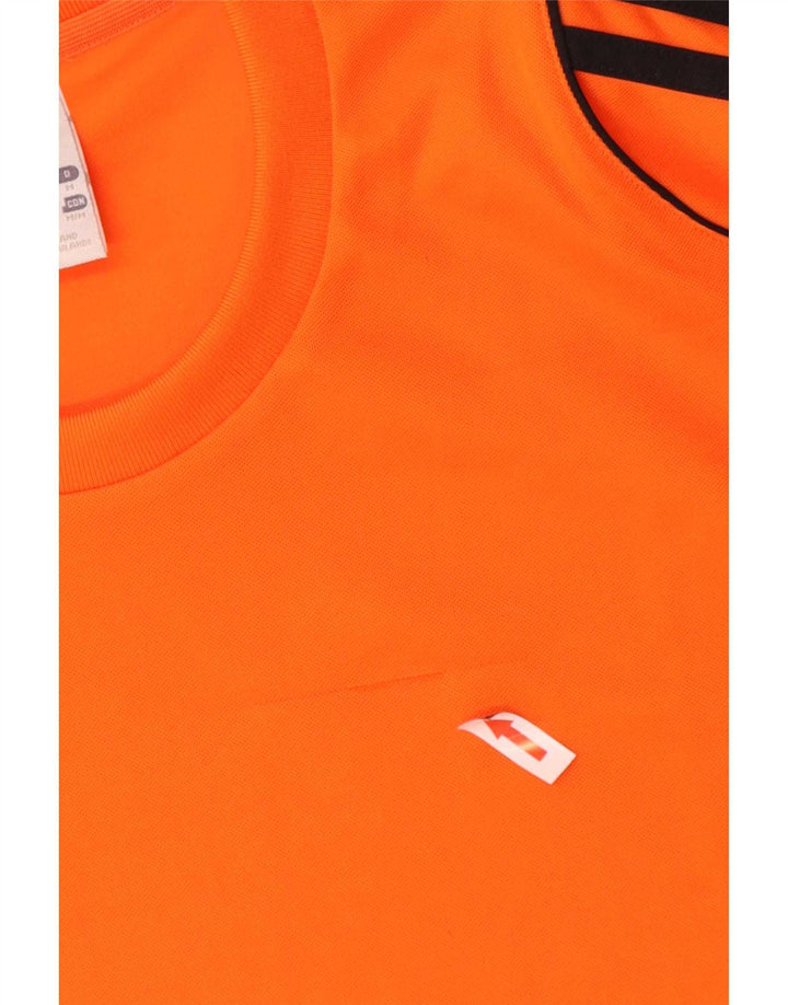 Adidas Mens Climalite T-Shirt Top Medium Orange Polyester