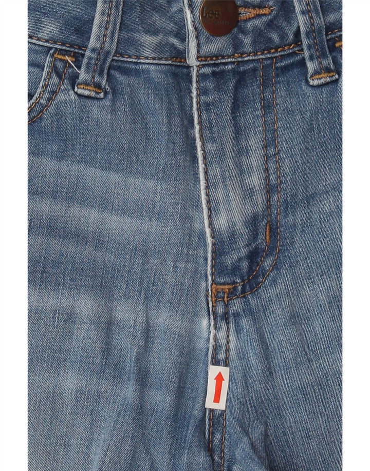 LEE Womens Curvy Fit Denim Shorts US 6 Medium W28 Blue Cotton Vintage Lee and Second-Hand Lee from Messina Hembry 