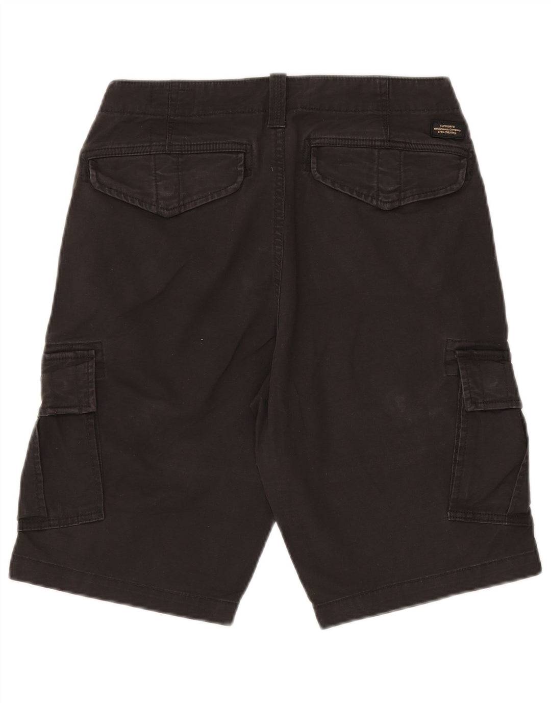 Superdry Mens Cargo Shorts W30 Medium Black Cotton