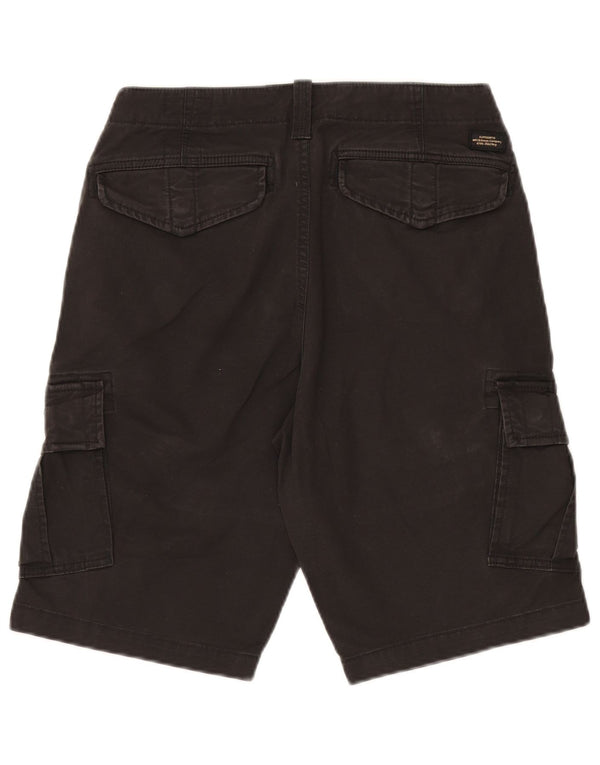 Superdry Mens Cargo Shorts W30 Medium Black Cotton