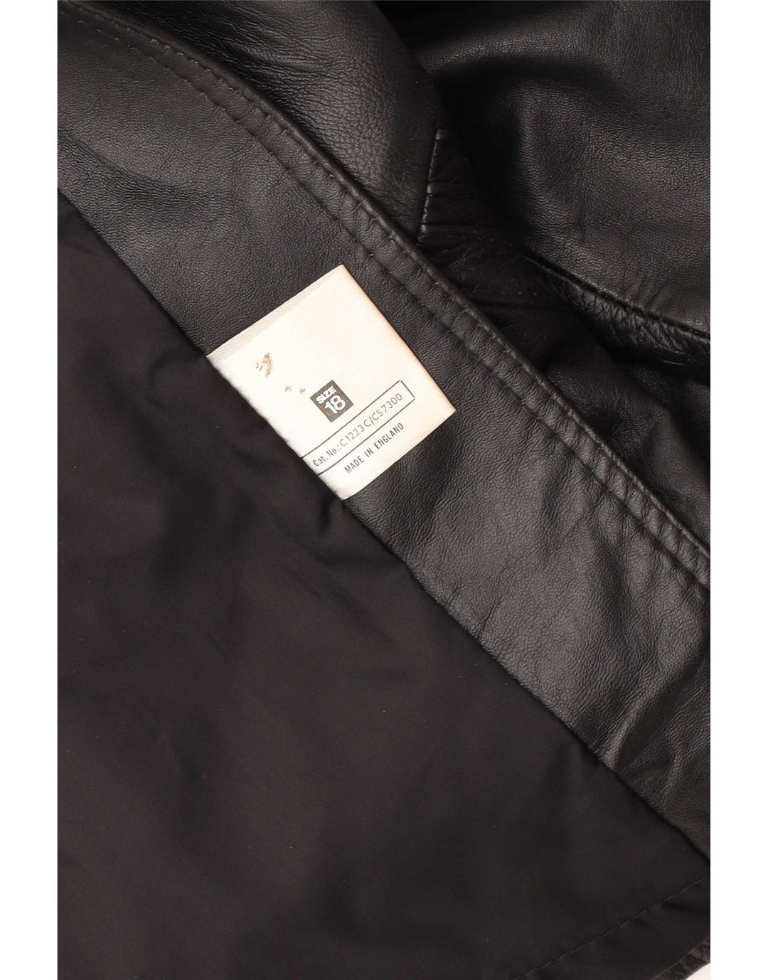 Vintage Womens Leather Coat UK 18 XL Black