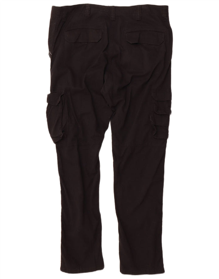 Wrangler Mens Regular Tapered Cargo Trousers W38 L32 Black Cotton