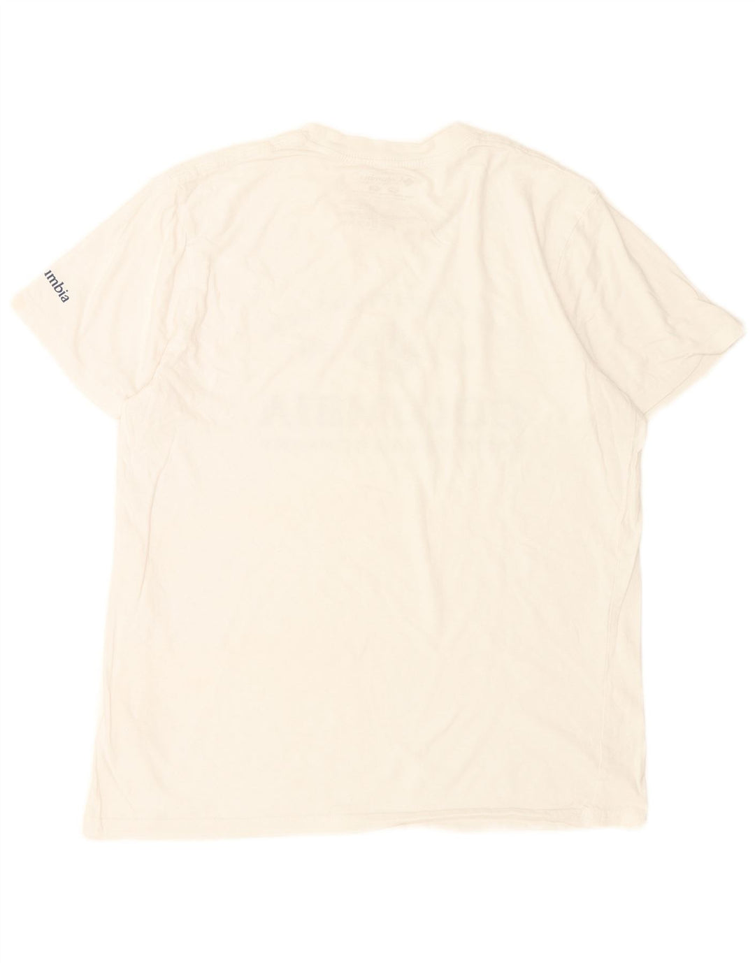 Columbia Mens Graphic T-Shirt Top Medium White Cotton