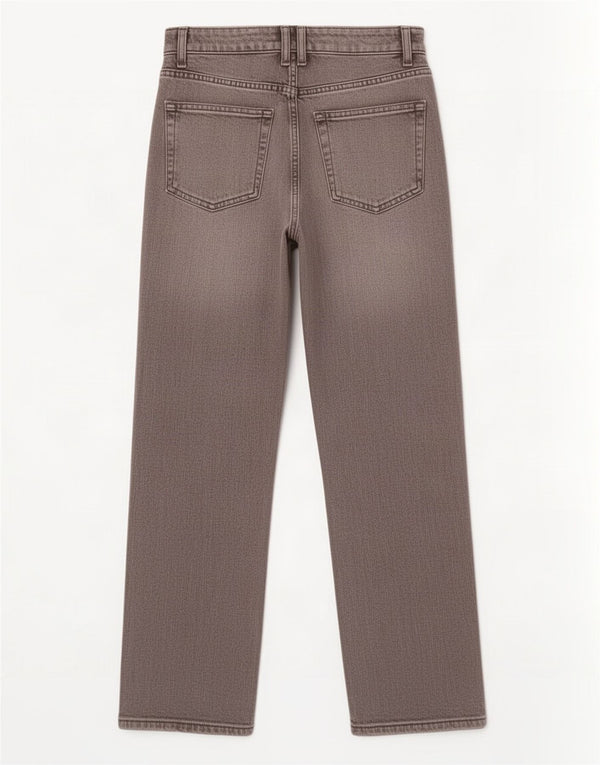 Zara Womens High Waist Straight Jeans EU 38 Small W28 L29 Grey