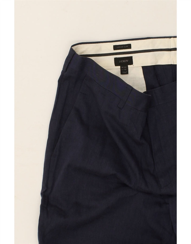 J. CREW Mens Ludlow Slim Chino Trousers W32 L32 Navy Blue Cotton | Vintage J. Crew | Thrift | Second-Hand J. Crew | Used Clothing | Messina Hembry 
