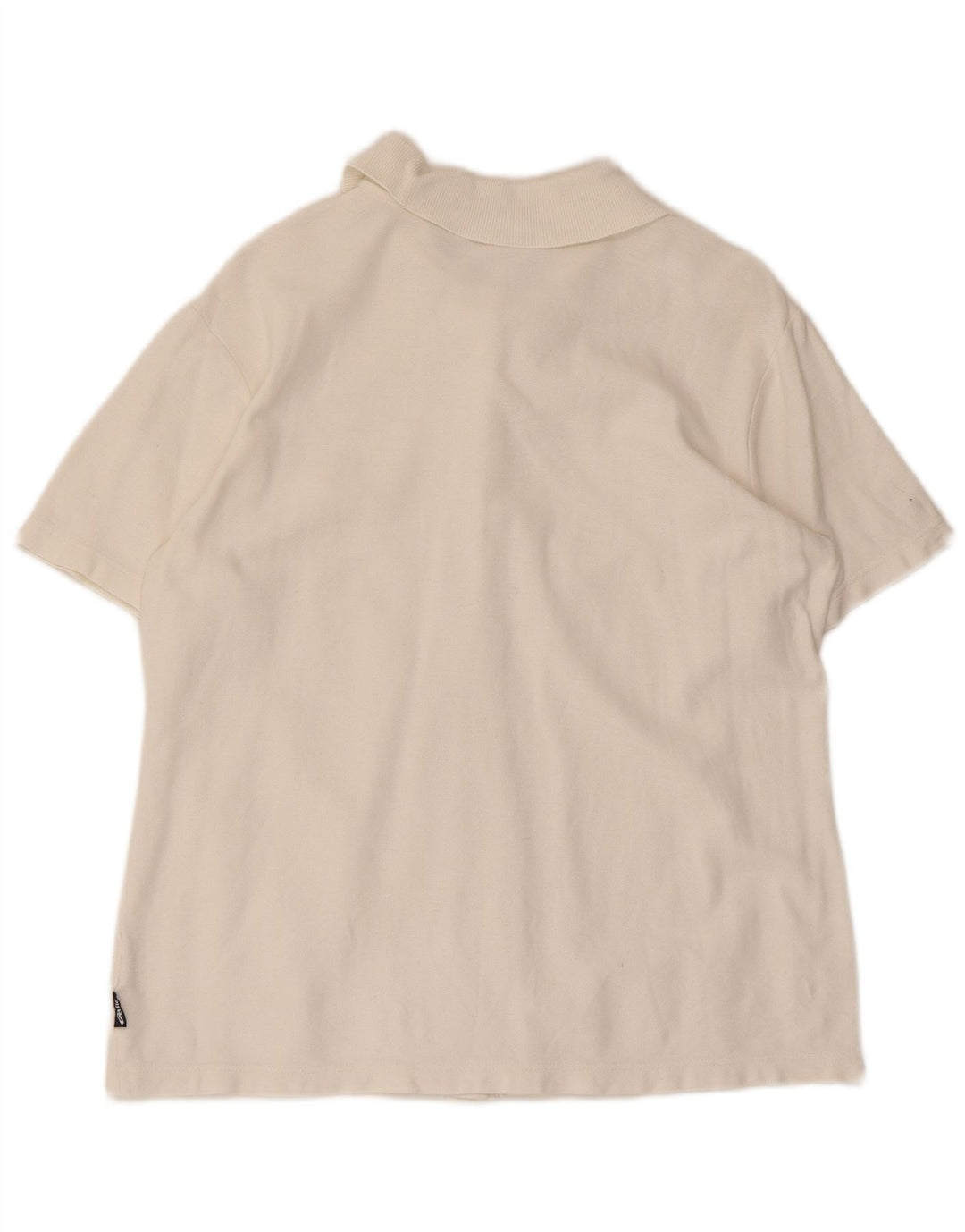 Asics Womens Short Sleeve Shirt UK 16 Large White Cotton