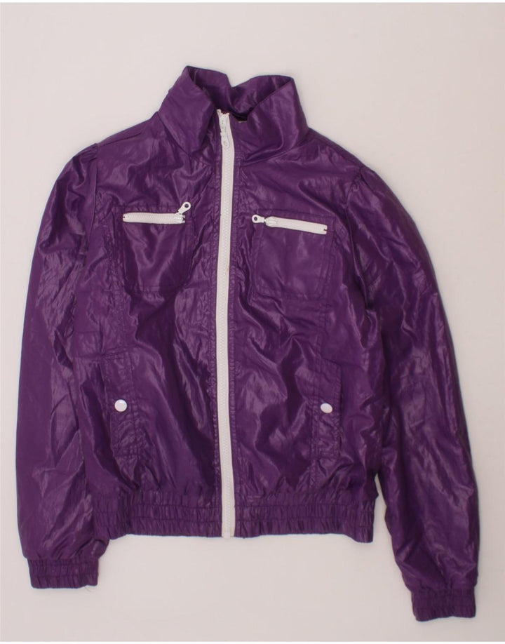 BENETTON Girls Tracksuit Top Jacket 10-11 Years Purple Vintage Benetton and Second-Hand Benetton from Messina Hembry 