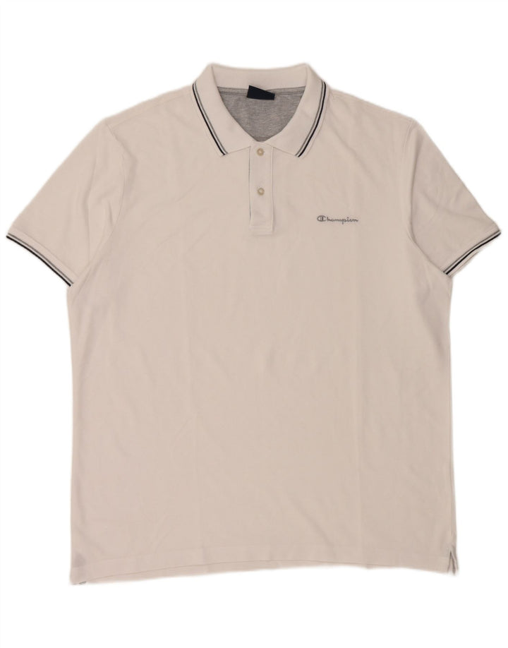 Champion Mens Polo Shirt 2XL White