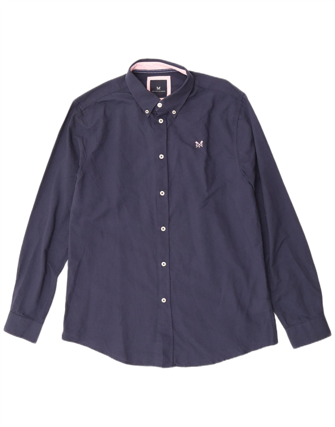 Crew Clothing Mens Classic Fit Shirt Medium Navy Blue Cotton