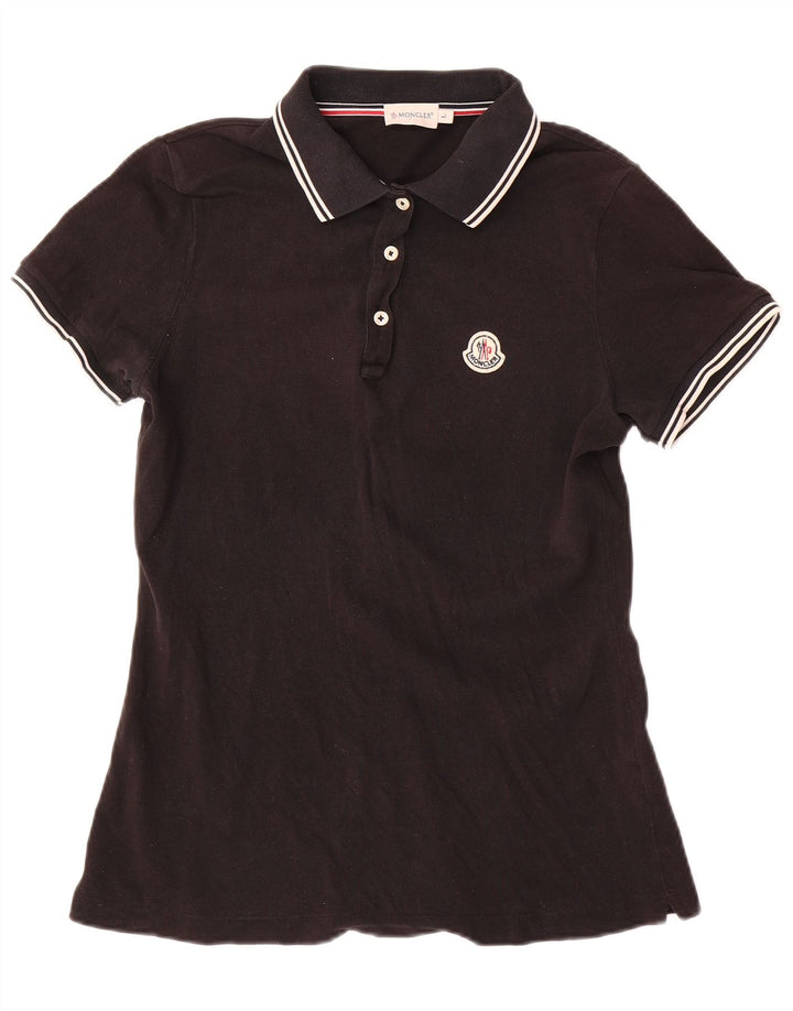 Moncler Womens Polo Shirt UK 14 Large  Black