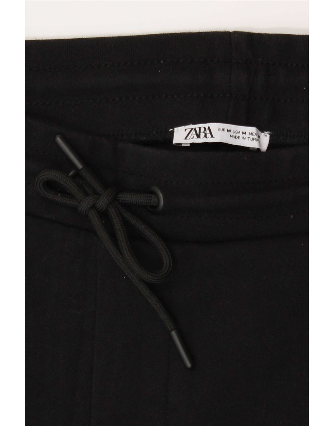 Zara Mens Sport Shorts Medium Black Cotton