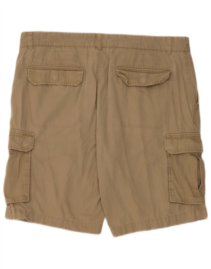 Marks & Spencer Mens Cargo Shorts W36 XL Beige Cotton