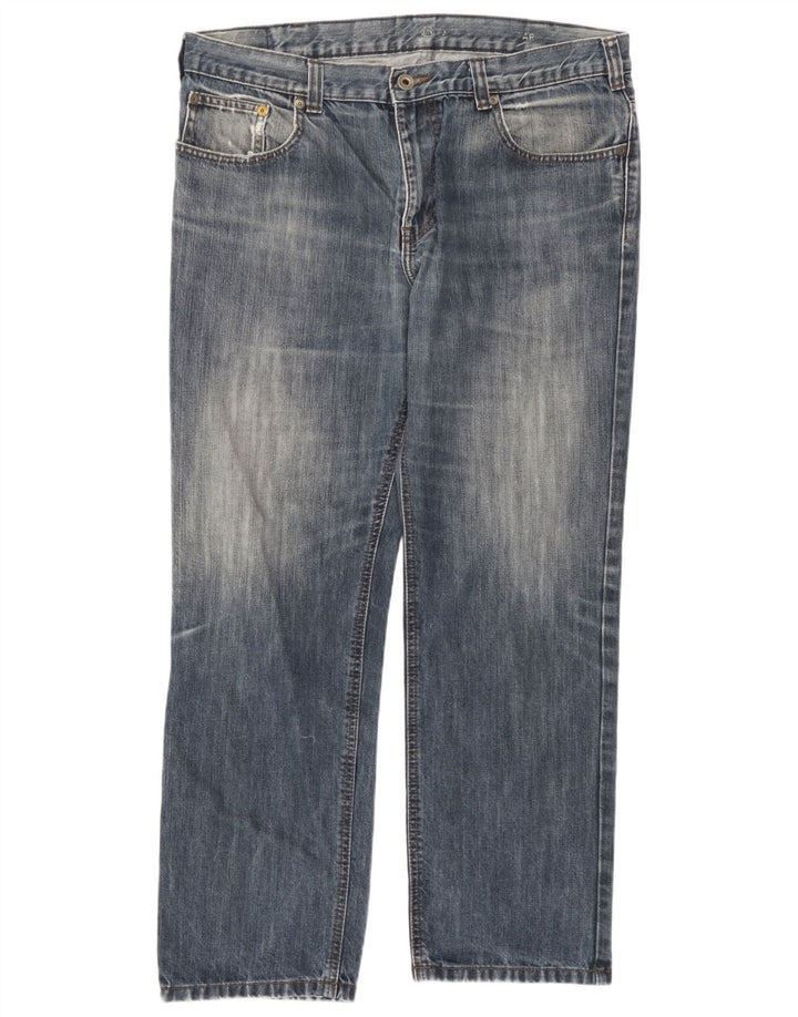 C&A Mens Straight Jeans W37 L30 Blue Cotton