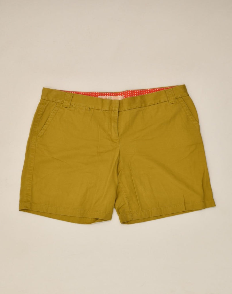 J. CREW Womens Chino Shorts US 14 XL W38 Yellow Cotton | Vintage J. Crew | Thrift | Second-Hand J. Crew | Used Clothing | Messina Hembry 