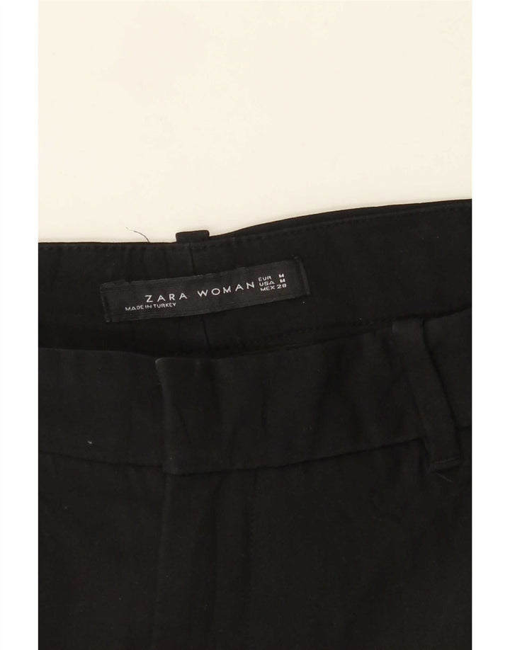 Zara Womens Straight Chino Trousers Medium W28 L27 Black