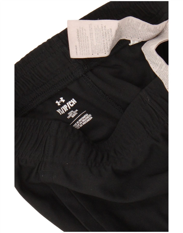 Under Armour Girls Tracksuit Trousers 7-8 Years Small Black Polyester