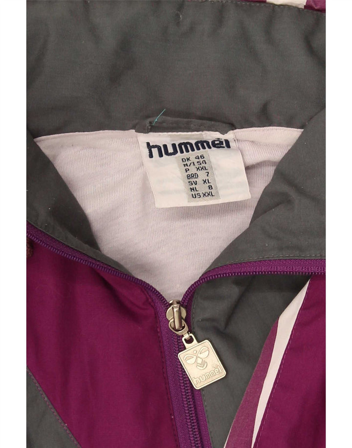 Hummel Mens Pullover Graphic Tracksuit Top Jacket 2XL Purple Colourblock