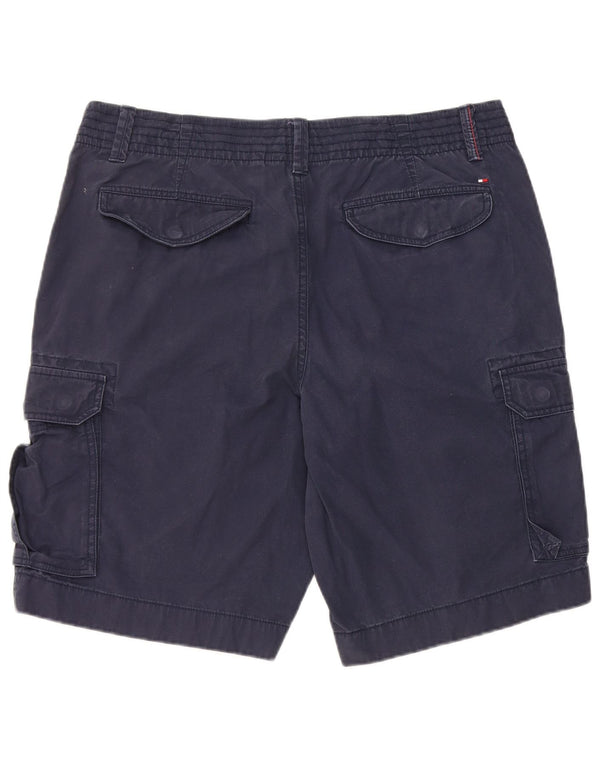 TOMMY HILFIGER Mens Cargo Shorts W36 Large Navy Blue Cotton