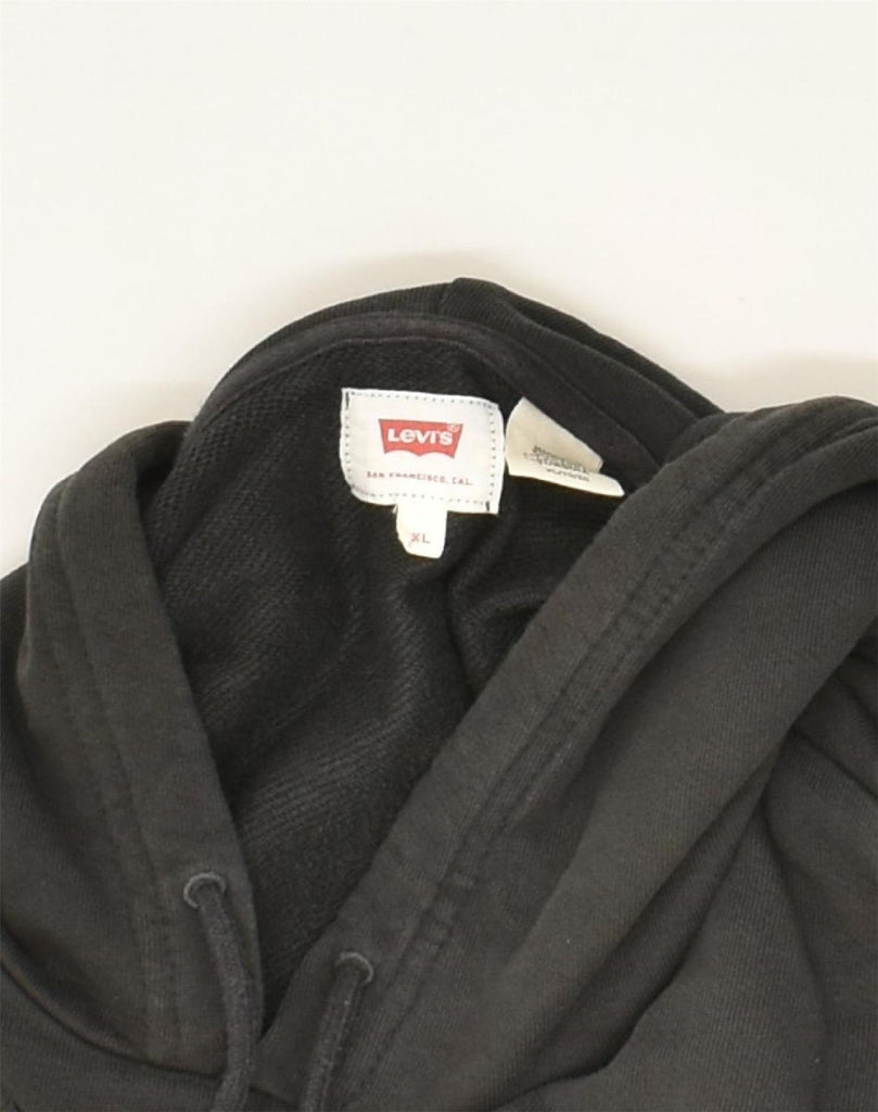 LEVI'S Mens Graphic Hoodie Jumper XL Black Cotton | Vintage Levi's | Thrift | Second-Hand Levi's | Used Clothing | Messina Hembry 