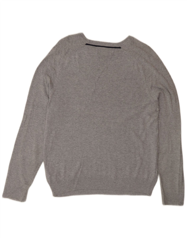 Penguin Mens Boat Neck Jumper Sweater Medium Grey Cotton
