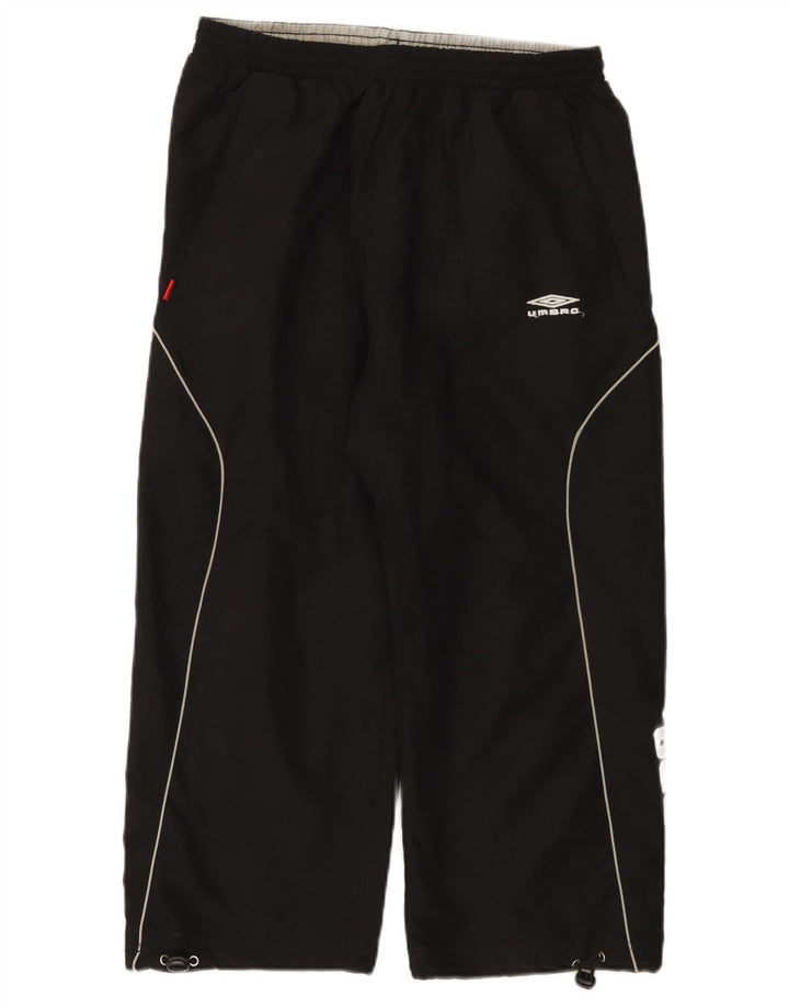 Umbro Mens Graphic Tracksuit Trousers Medium Black Polyester
