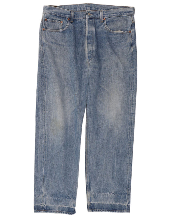 Levi's Mens 501 Straight Jeans W38 L29 Blue Cotton