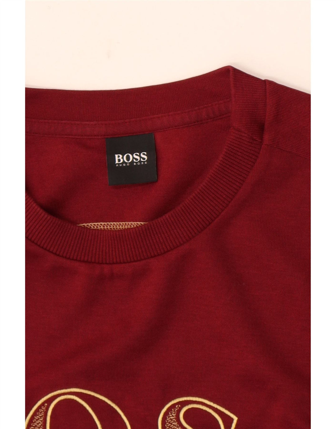 Hugo Boss Mens Graphic Sweatshirt Jumper Medium Burgundy