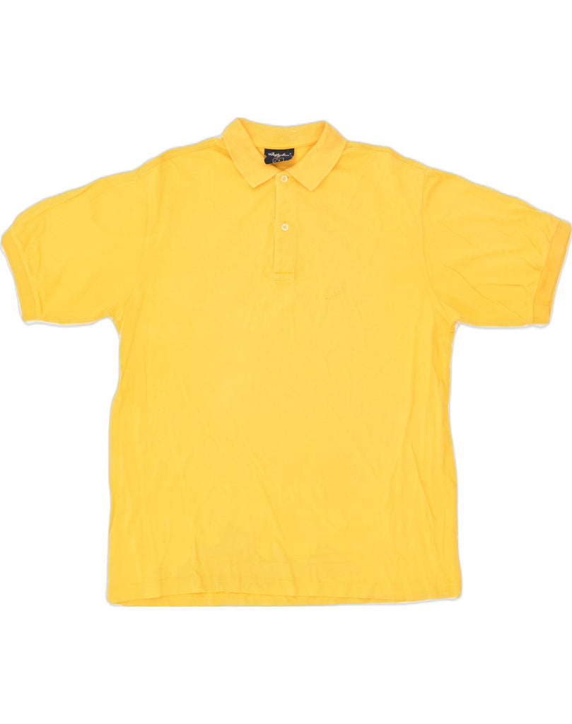 AUSTRALIAN L'ALPINA Mens Polo Shirt IT 50 Medium Yellow Cotton | Vintage AUSTRALIAN L'ALPINA | Thrift | Second-Hand AUSTRALIAN L'ALPINA | Used Clothing | Messina Hembry 