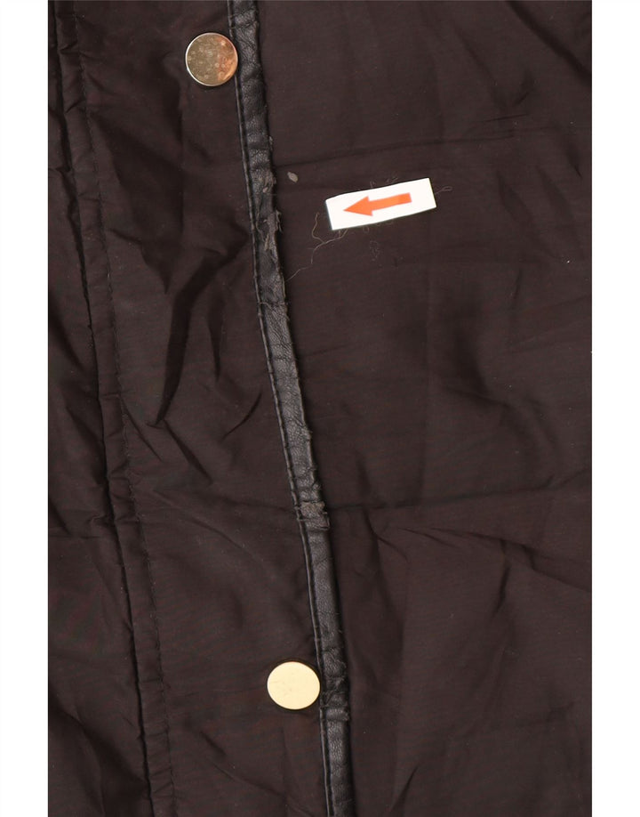 Zara Womens Hooded Padded Jacket UK 16 Large Black Polyester Winter