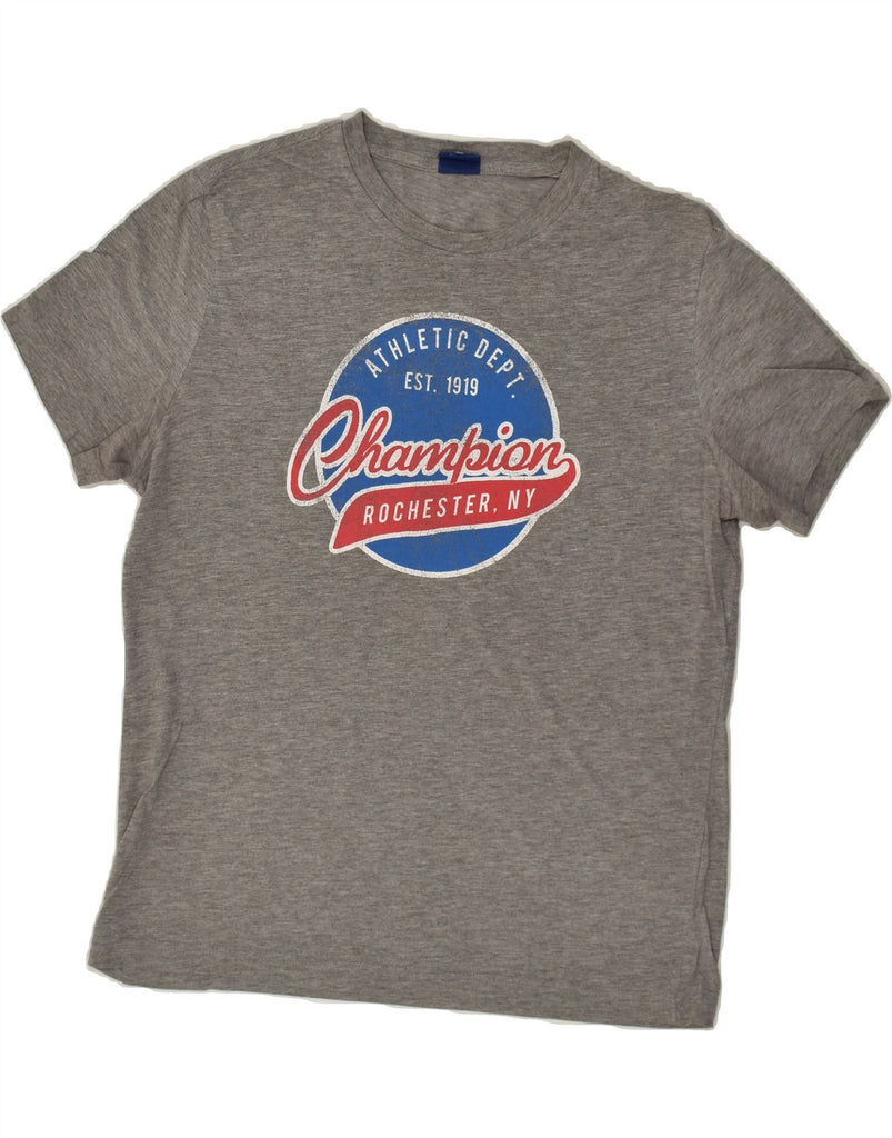 CHAMPION Mens Rochester Graphic T-Shirt Top Small Grey | Vintage Champion | Thrift | Second-Hand Champion | Used Clothing | Messina Hembry 