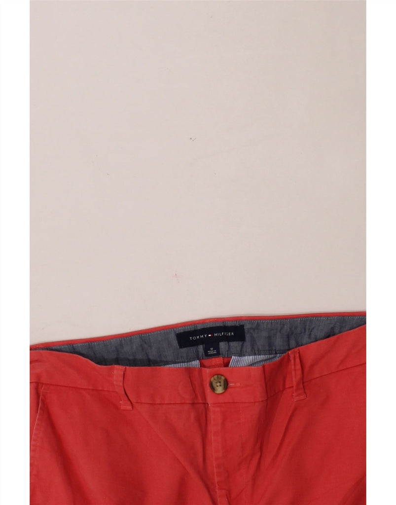TOMMY HILFIGER Womens Straight Chino Trousers US 12 Large W34 L29 Red Vintage Tommy Hilfiger and Second-Hand Tommy Hilfiger from Messina Hembry 