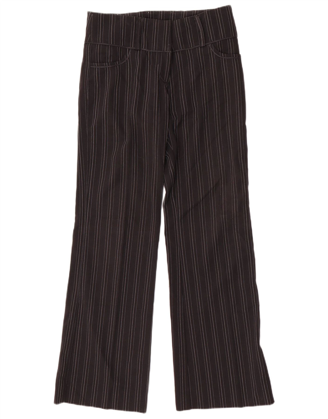 GUESS Womens Straight Casual Trousers IT 40 Small W30 L31 Black Striped