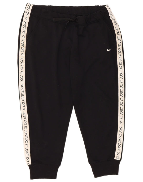 Nike Womens Dri Fit Tracksuit Trousers Joggers UK 16 Large Black