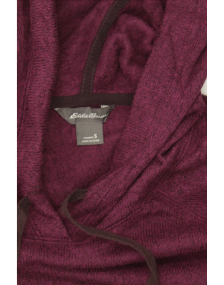 EDDIE BAUER Womens Hoodie Jumper UK 10 Small Burgundy Polyester Vintage Eddie Bauer and Second-Hand Eddie Bauer from Messina Hembry 