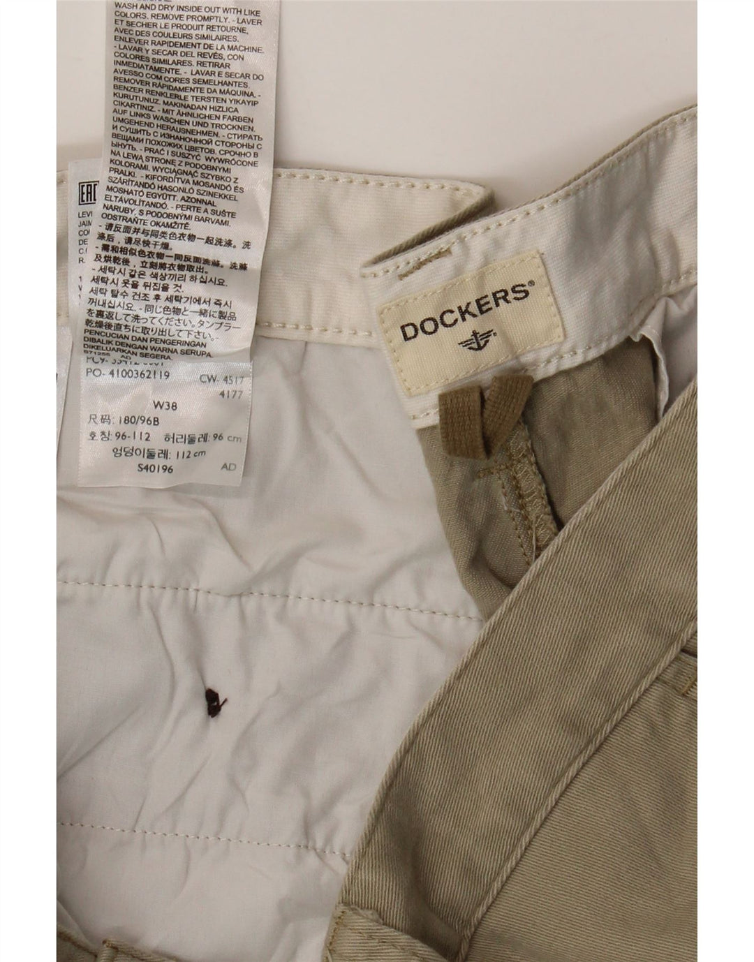 DOCKERS Mens Cargo Shorts W38 XL Beige Cotton