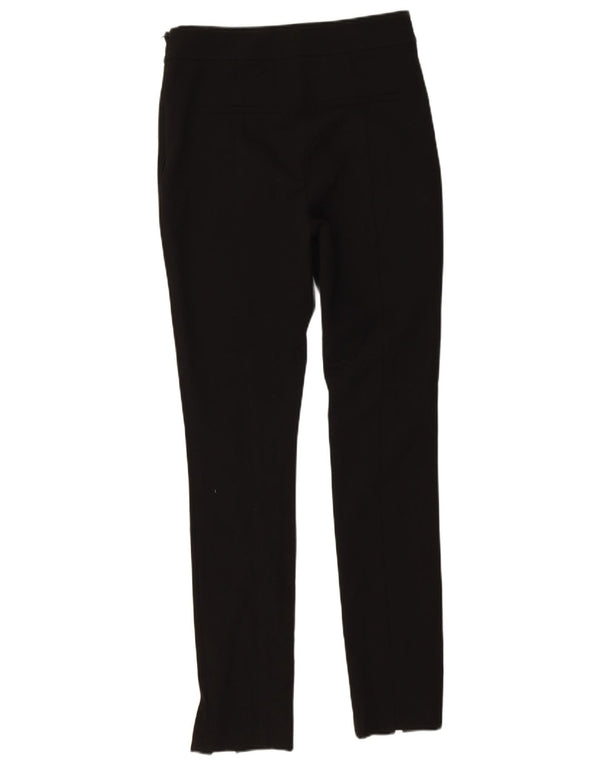 Reiss Womens Slim Casual Trousers UK 10 Small W28 L30 Black Polyester