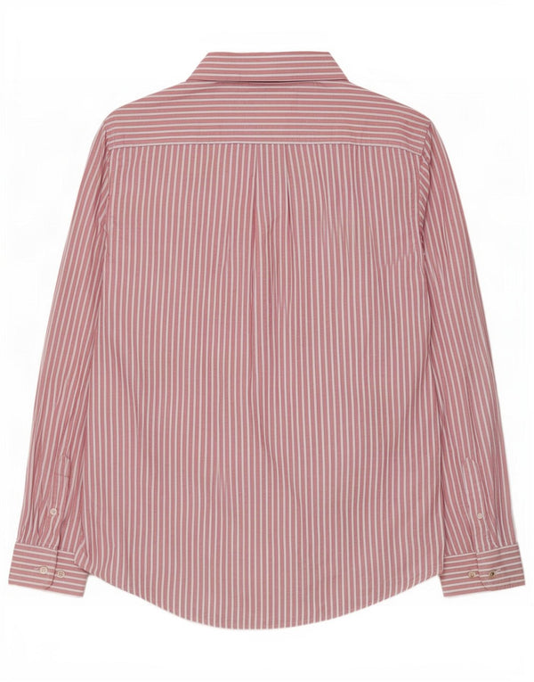 Tommy Hilfiger Mens Shirt Large Pink Striped Cotton
