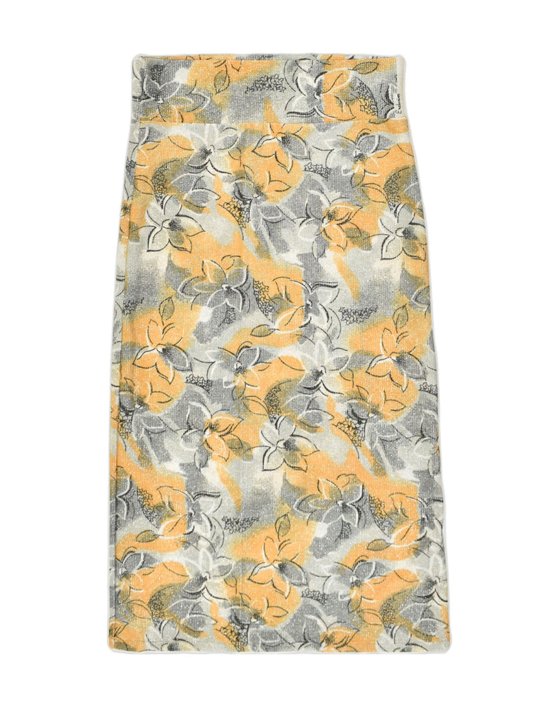 VINTAGE Womens Straight Skirt W30 Medium Yellow Floral | Vintage Vintage | Thrift | Second-Hand Vintage | Used Clothing | Messina Hembry 