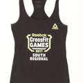 REEBOK Womens Graphic Vest Top UK 8 Small Black Cotton Vintage Reebok and Second-Hand Reebok from Messina Hembry 