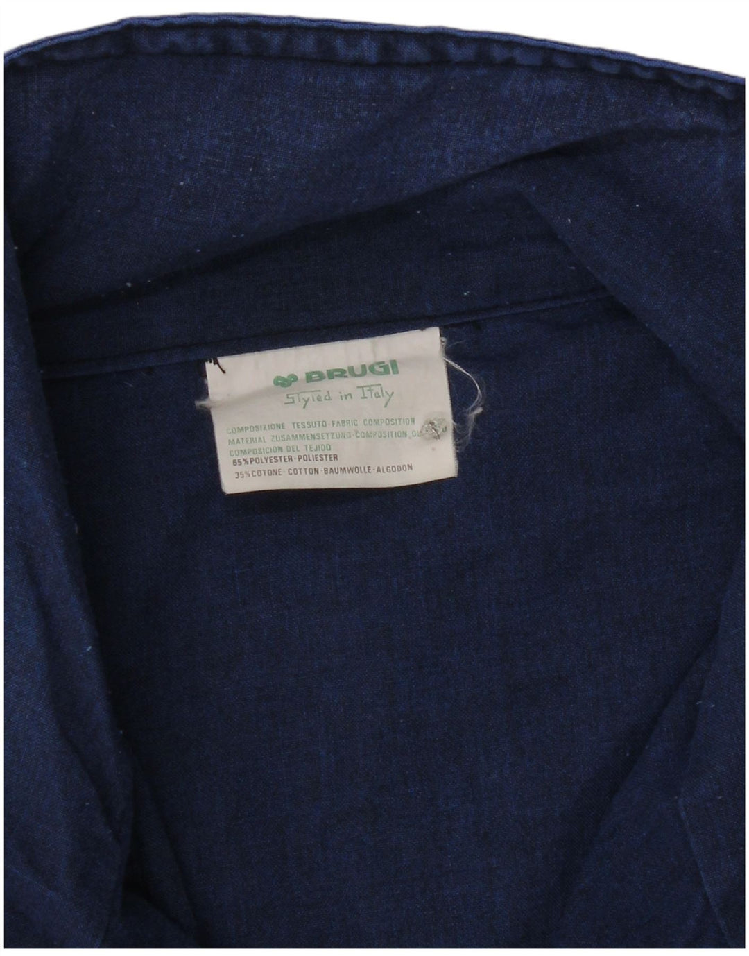 Brugi Mens Bomber Jacket UK 40 Large Blue Colourblock Polyester