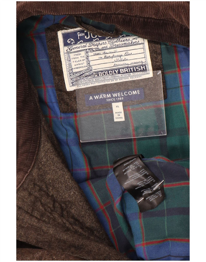 Joules Mens Quilted Jacket UK 42 XL Brown Polyester