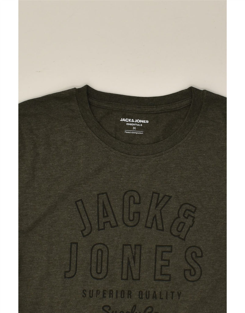 JACK & JONES Mens Graphic T-Shirt Top Medium Khaki Cotton | Vintage Jack & Jones | Thrift | Second-Hand Jack & Jones | Used Clothing | Messina Hembry 