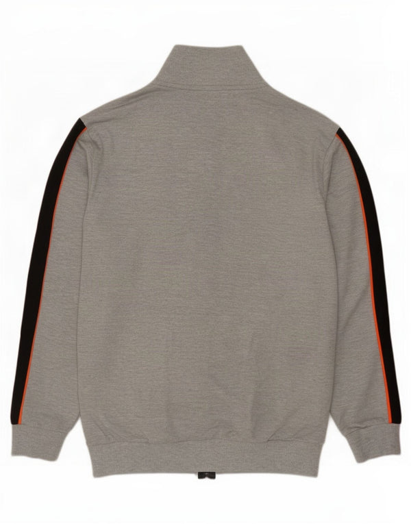 Kappa Mens Tracksuit Top Jacket Large Grey Colourblock Polyester