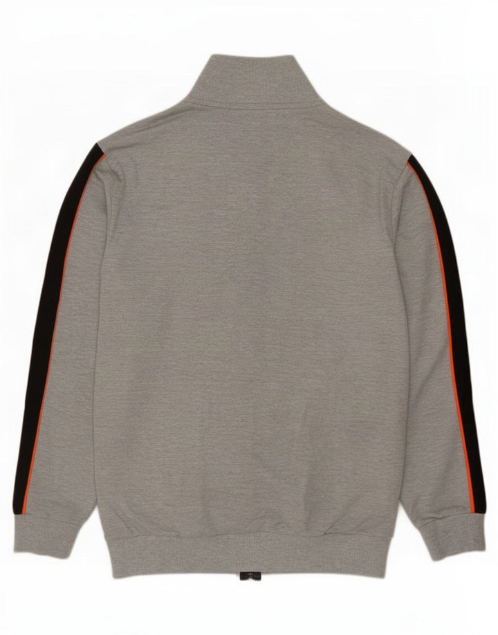 Kappa Mens Tracksuit Top Jacket Large Grey Colourblock Polyester