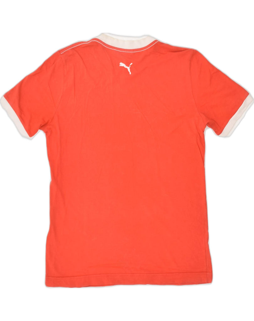 PUMA Mens Graphic T-Shirt Top Small Orange Cotton | Vintage Puma | Thrift | Second-Hand Puma | Used Clothing | Messina Hembry 