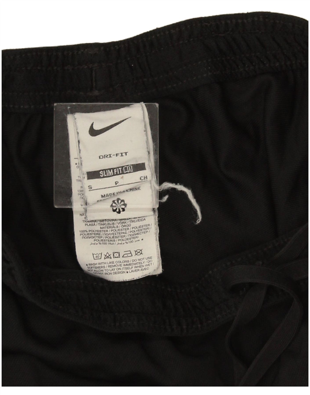 Nike Mens Dri Fit Slim Tracksuit Trousers Small Black Colourblock Polyester