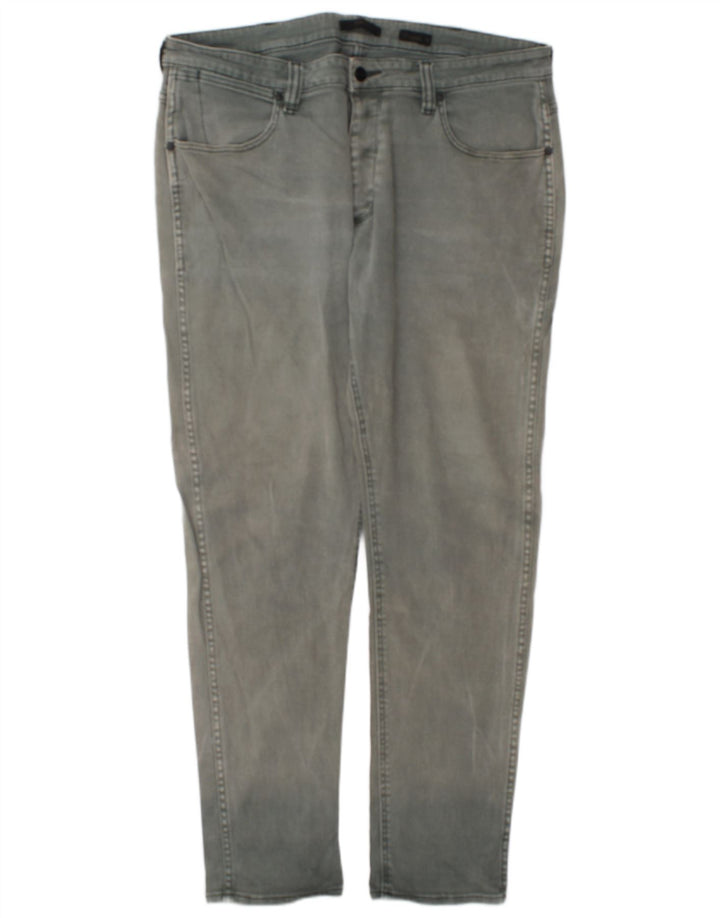 Wrangler Mens Tapered Jeans W36 L30 Grey Cotton