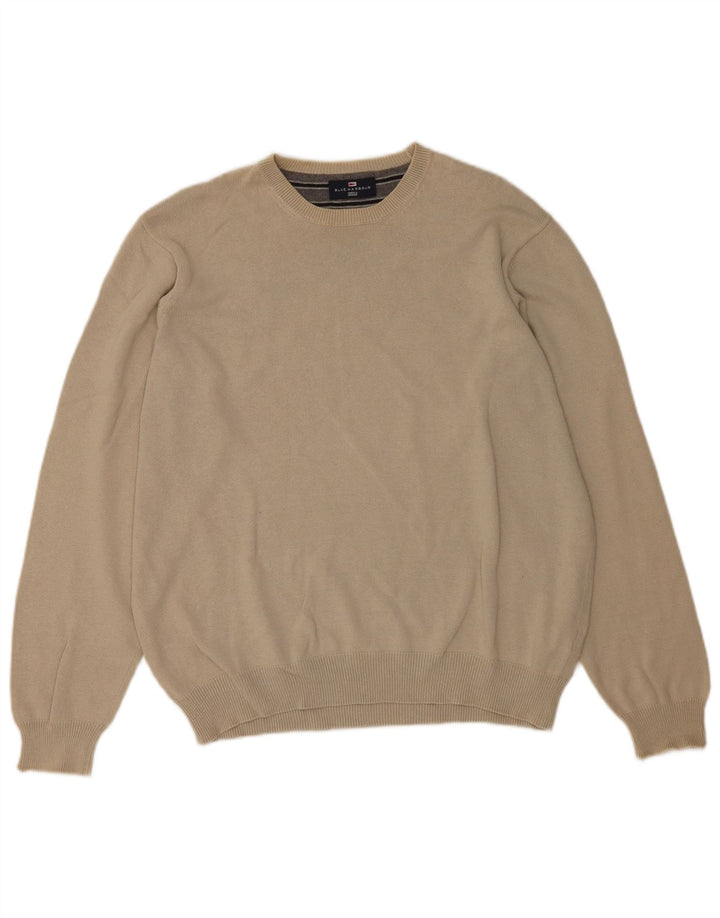 Marks & Spencer Mens Crew Neck Jumper Sweater UK 41/43 Large Grey